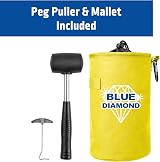 Blue Diamond Heavy Duty Tent Pegs 20 Pack with Mallet Peg Puller Kit view 6