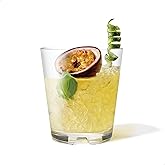 TOSSWARE RESERVE 12oz Stacking Double Old Fashioned, SET OF 4, Premium Quality, Tritan Dishwasher Safe & Heat Resistant Unbreakable Plastic Old Fashioned Glasses, Clear
