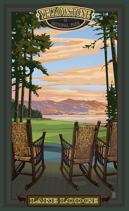 Northwest Art Mall Mr 3696 Rx Yellowstone National Park Lake Lodge