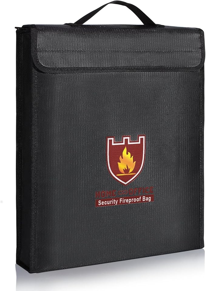 Fireproof Document Bag,ENGPOW Fireproof Waterproof Pouch with Handle