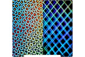 Sahvaim Upgraded H1H Build Plate for Prusa i3 MK3S, Kaleidoscope+Skynet Double Sided Flexible Sheet Removable Print Bed for MK2 MK52 MK3 MK3S MK4 3D Printer Platform 254x241mm.