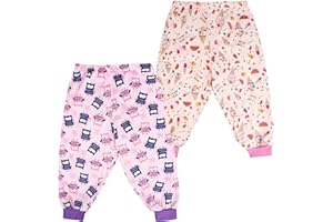 MooMoo Baby Absorbent Potty Training Pants, Nighttime Diaper Pants for Boys Girls 2 Pack Purple 3-5T