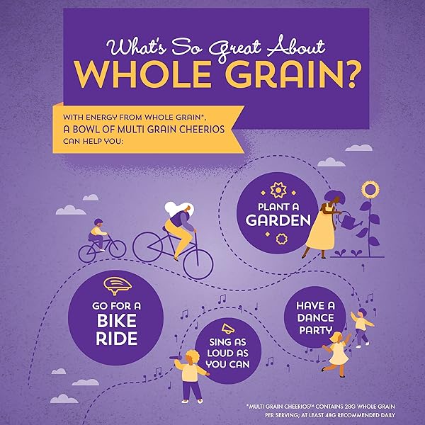 MULTI GRAIN CHEERIOS, HEART HEALTHY BREAKFAST CEREAL, LARGE SIZE, 12 OZ