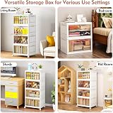 TidyTrove 4-Tier Storage Boxes with Lid 112L Wheels Transparent Drawers view 4