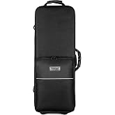Omebaige Tenor Saxophone Case with Wheels,Rolling Backpack (BGR-TSCL-BLACK) | Smooth-rolling wheels make transport easy for rehearsals, performances and daily commuting,padded straps large storage pocket