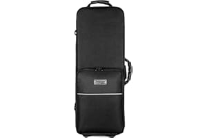 Omebaige Tenor Saxophone Case With Wheels, Tenor Sax Roller Bag, Tenor Sax Backpack, Thicken Padded Shoulder Strap, Handle Strap Sax Accessories Carrying Bag