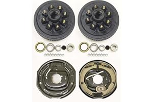 LIBRA Trailer 8 on 6.5" B.C. Hub Drum Kits with 12"x2" Electric Brakes for 7000 Lbs Axle