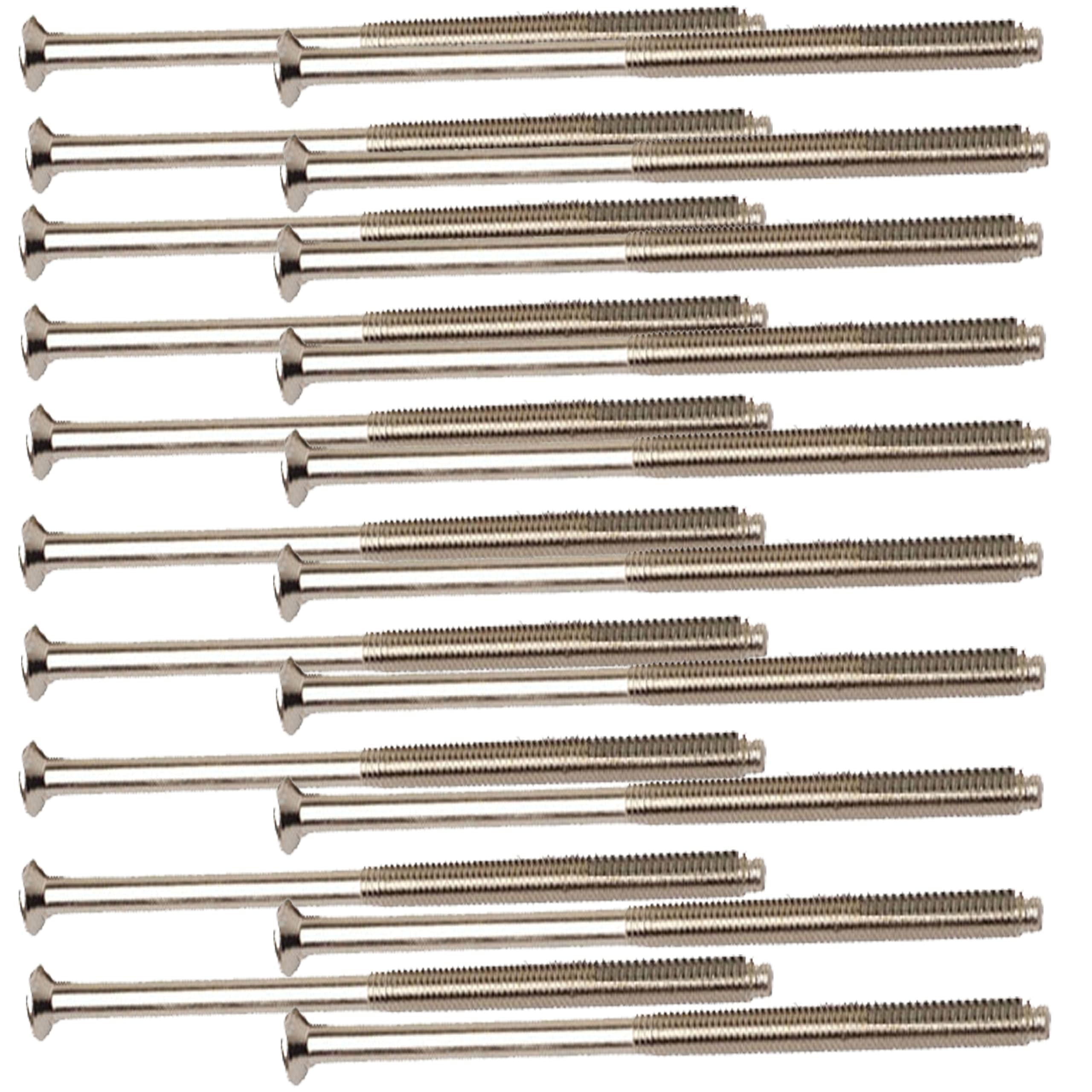 75mm Chrome Electrical Screws Long 40mm, 50mm, 75mm Socket Switch Screw (Pack of 20)