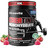 Allcoovita NSF Certified Creatine Gummy 5g - Creatine Monohydrate Gummies for Men & Women. Boost Focus,Strength, and Endurance, Anti-Melting Formula, Vegan, Gluten-Free, Non-GMO,(Strawberry 135 ct)