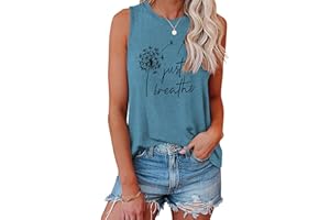 ADOREJOY Tank Tops for Women Summer Sleeveless Crew Neck T Shirts Casual Loose Fit Basic Tunic Blouses