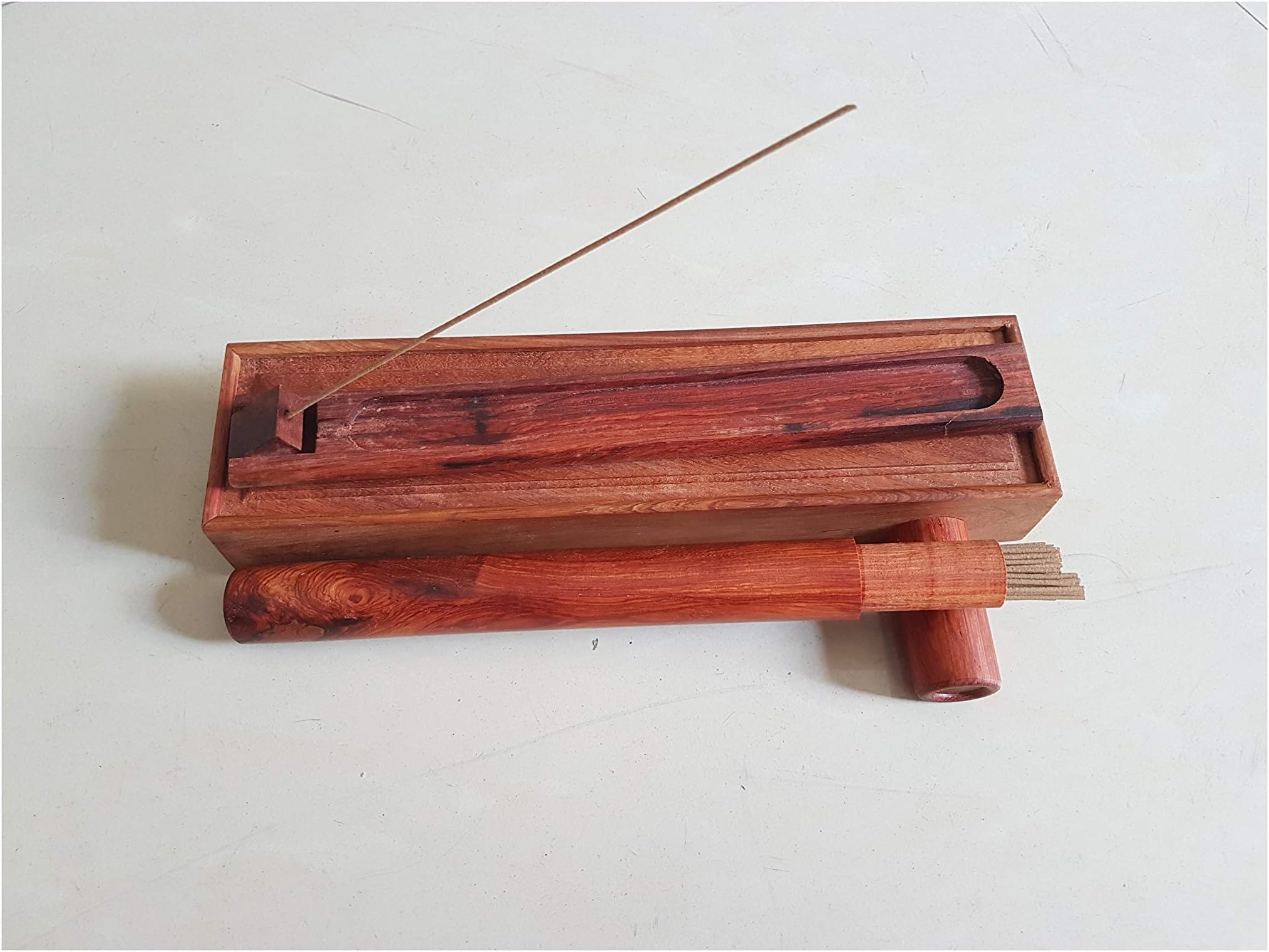 vonggohoanggia 10psc Wooden Box - Viet NAM Agarwood Aloeswood Incense Sticks 21cm 20g net About 100 Sticks