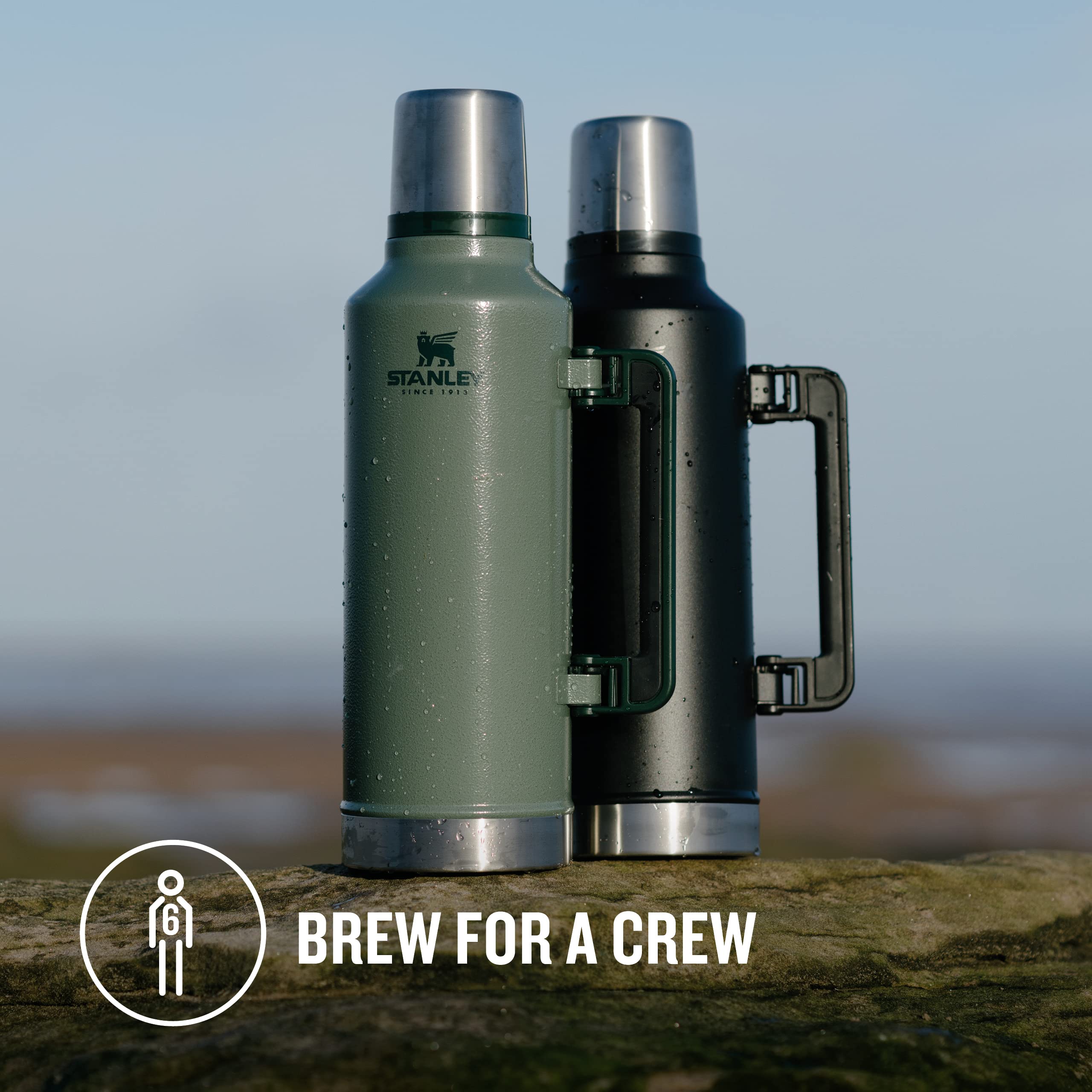 Stanley 1913 Classic Legendary Thermosflasche 1.4L - Thermos Hält 40 Stunden Heiß Oder Kalt - Edelstahl Thermoskanne - BPA-Frei - Spülmaschinenfest - Matte Black 5