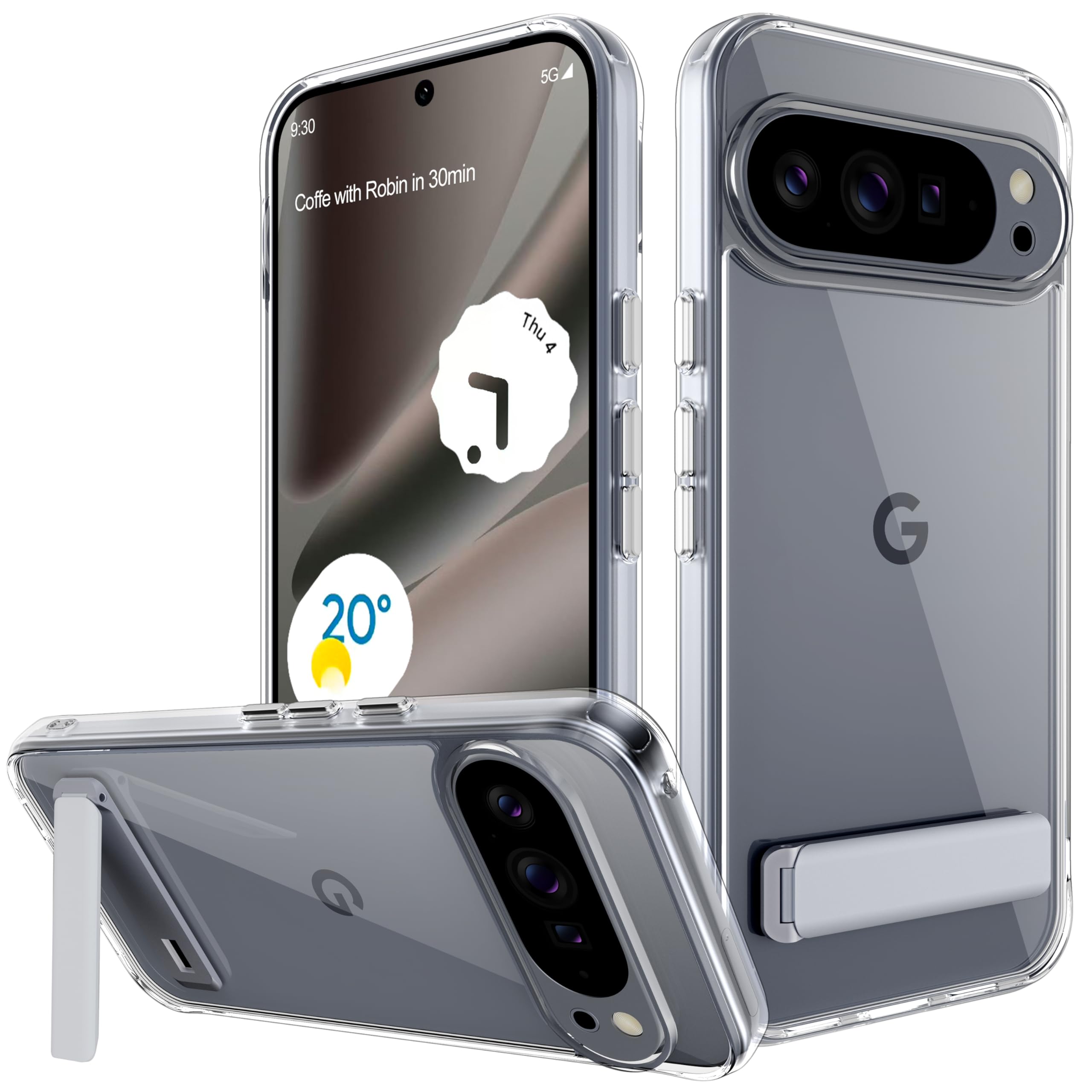 Photo 1 of ANTSHARE for Google Pixel 10 pro XL Case with Kickstand, Diamond Clear & Military-Grade Drop Protection,Anti-Scratch Hard PC Back, Slim Anti-Yellowing 2025