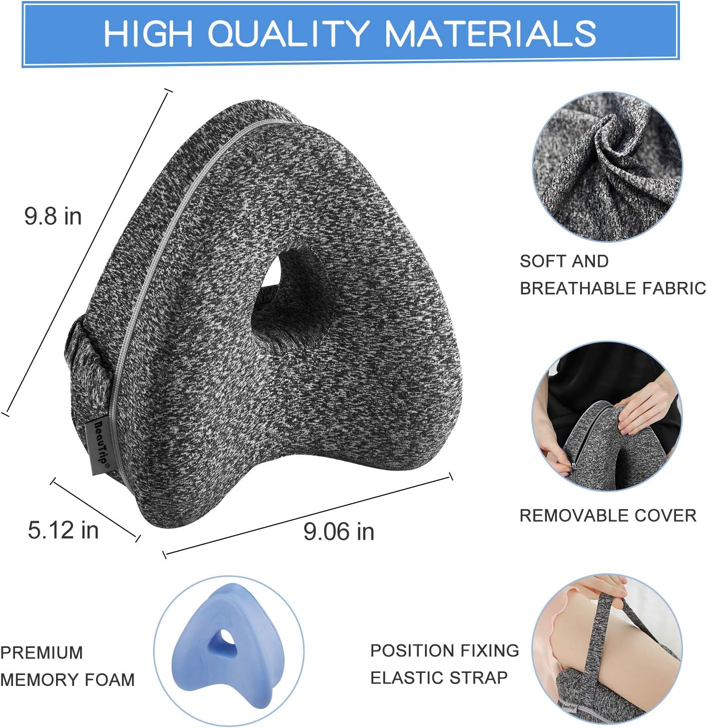 BEAUTRIP Leg Pillow, Gray - Image 3
