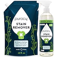 Puracy Stain Remover, Natural Based Travel and Laundry Stain Cleaner for Clothes, Baby Essentials, Kids Stains, Oil and Fabri
