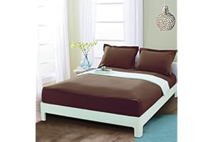 Mocassi California King Fitted Sheet - Deep Pocket Cooling Sheets up to 16 inch - Hotel Luxury 1800 Premier - Softest Sheets - Wrinkle Resistant - 1 Single Bottom Fitted Sheet, Cali King, Brown