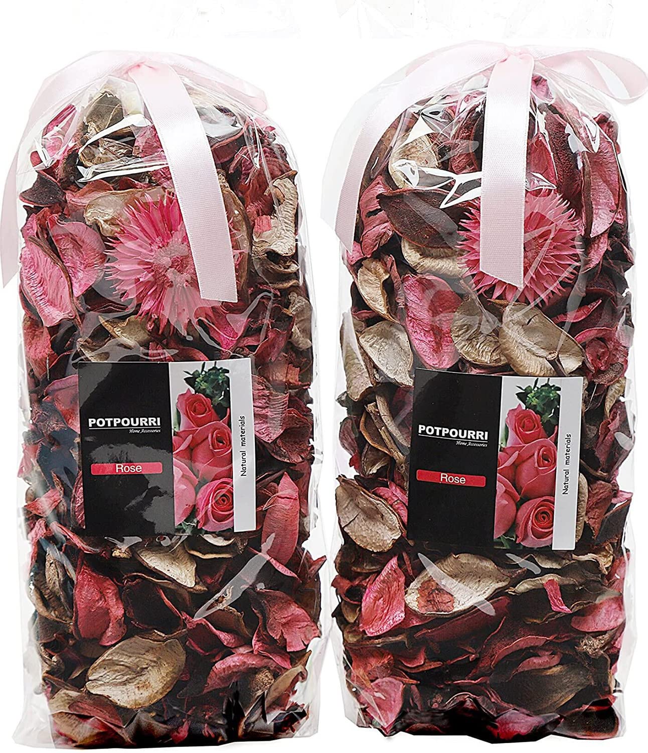 Photo 1 of Qingbei Rina Pink Potpourri Bags,Rose Scented Potpourri Dried Flowers, Decorative Bowl Vase Fillers,Home Fragrance Sachet,2 Bags-8.4oz