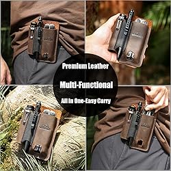 Topstache Leather Multitool Sheath with Belt Clip