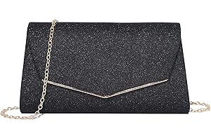 Labair Womens Evening Bag Clutch Purse Glitter Envelope Wedding Party Formal Handbag.