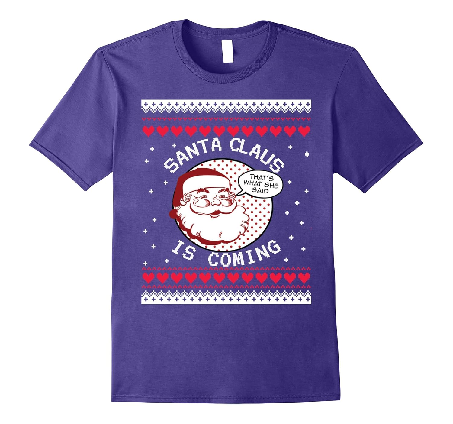 Naughty Ugly Sweater Shirt Dirty Santa Is Coming Funny Tee-ANZ
