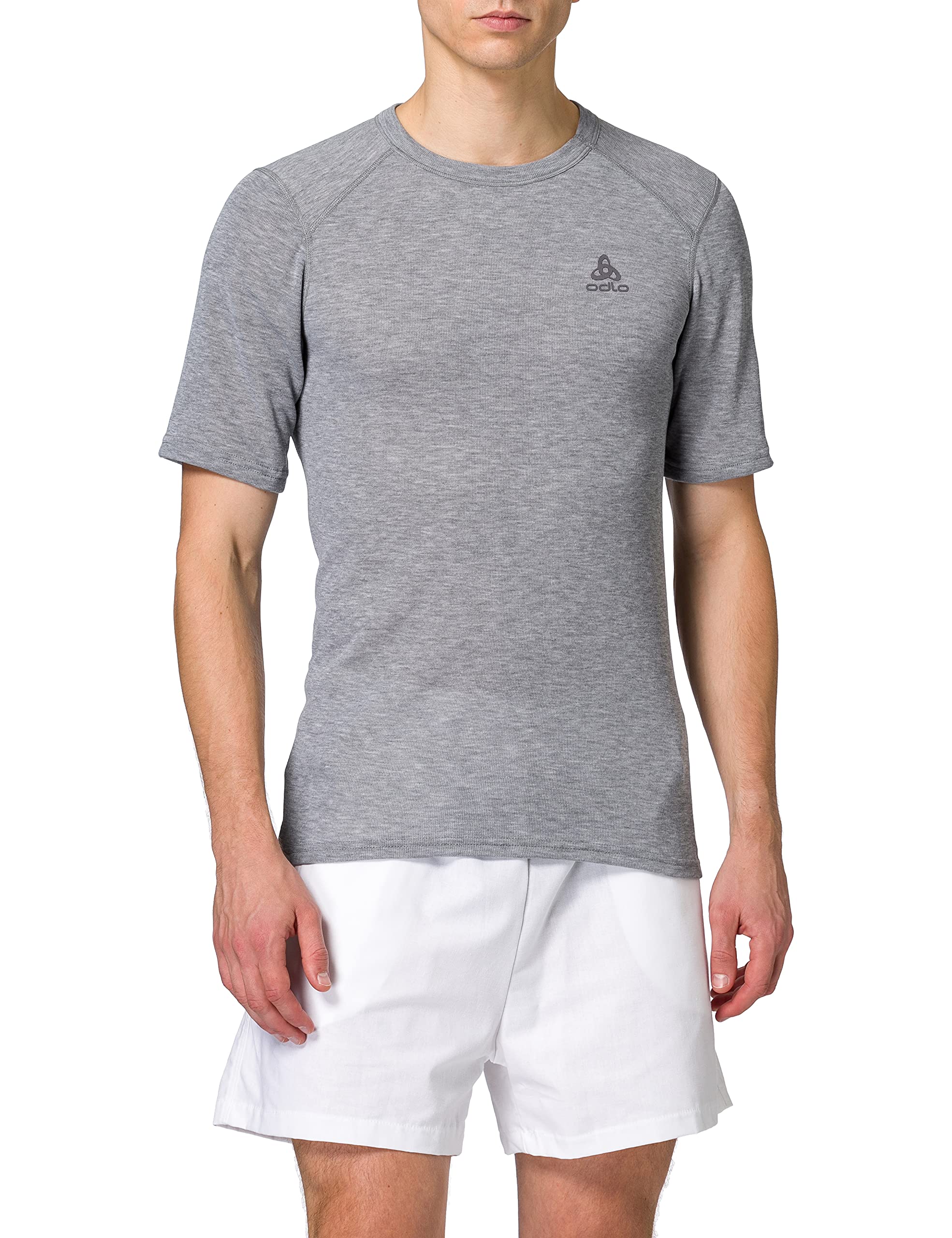 Odlo Warm Men's Vest Short-Sleeves Crew Neck grey grey melange Size:S