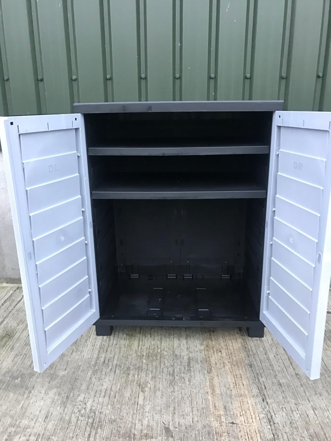 Garden Starplast Outdoor Garden Storage With Shelves Black