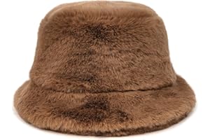 Zylioo Oversize 3XL/2XL/XL Fluffy Bucket Hat,L/M/S Faux Fur Warm Hat Petite,Large Winter Plush Fuzzy Hat for Big Heads