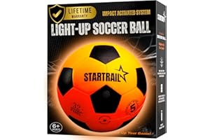 TOMLEON Light Up Soccer Ball, Glow in The Dark Ball NO 5, Soccer Gifts for Boys 8-12, 12-14 Year Old, Kids & Teens Gift Ideas, Sports Toys for Boy & Girl Ages 8 9 10 11 12 13 14 15, Glowing Outdoor Activity