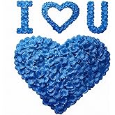VKshop 1200 Blue Rose Petals - Artificial Fake Rose Flower Petals for Valentine's Day,Wedding Decorations, Romantic Proposal, Anniversary, Party, Aisle Decor, Flower Girl
