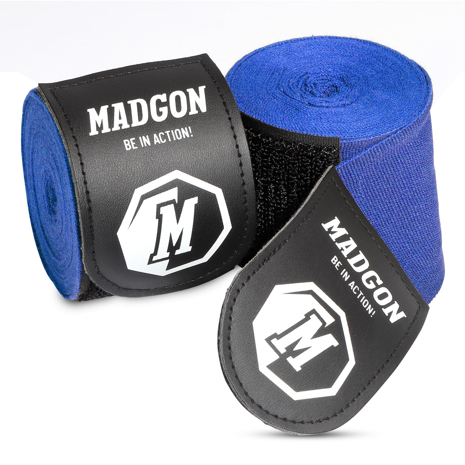MADGON Boxing Wraps with high-grade Hook and Loop Strap and Thumb Loop - 3m / 3,8m / 4,5m - Durable Hand Wraps for MMA, Boxing, Kickboxing, Sparring - Wrist Wraps - Excellent Sweat Absorption