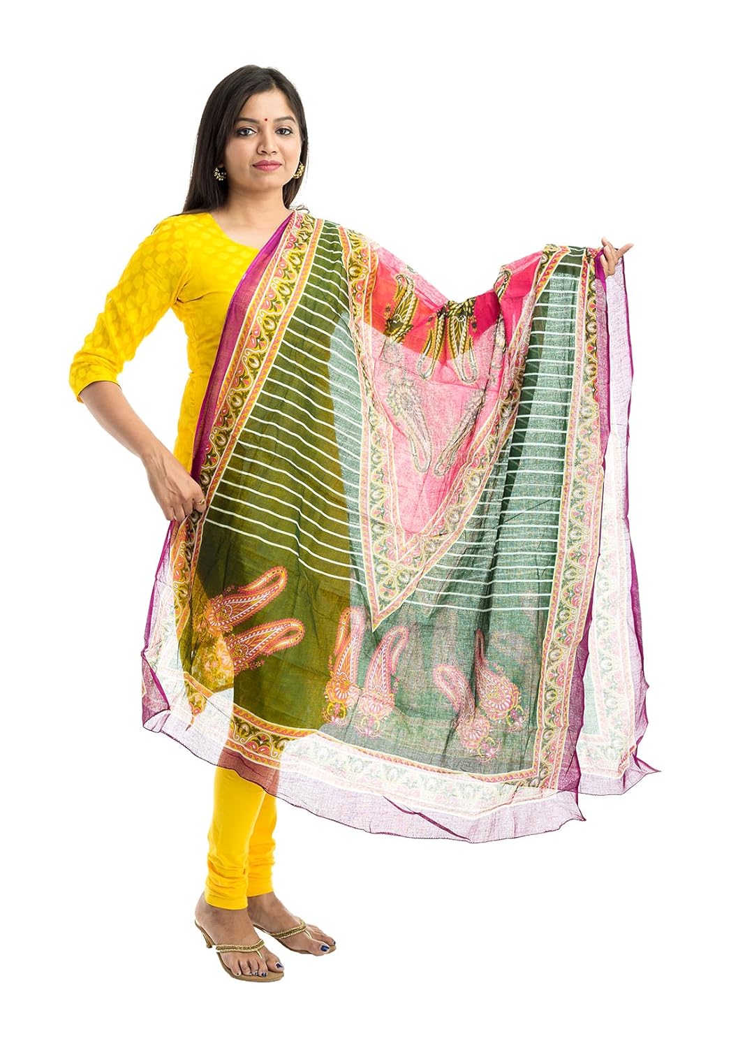 lodestone women's cotton dupatta (multi-coloured)
