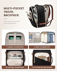 LOVEVOOK Large Travel Backpack for Women&Men,TSA