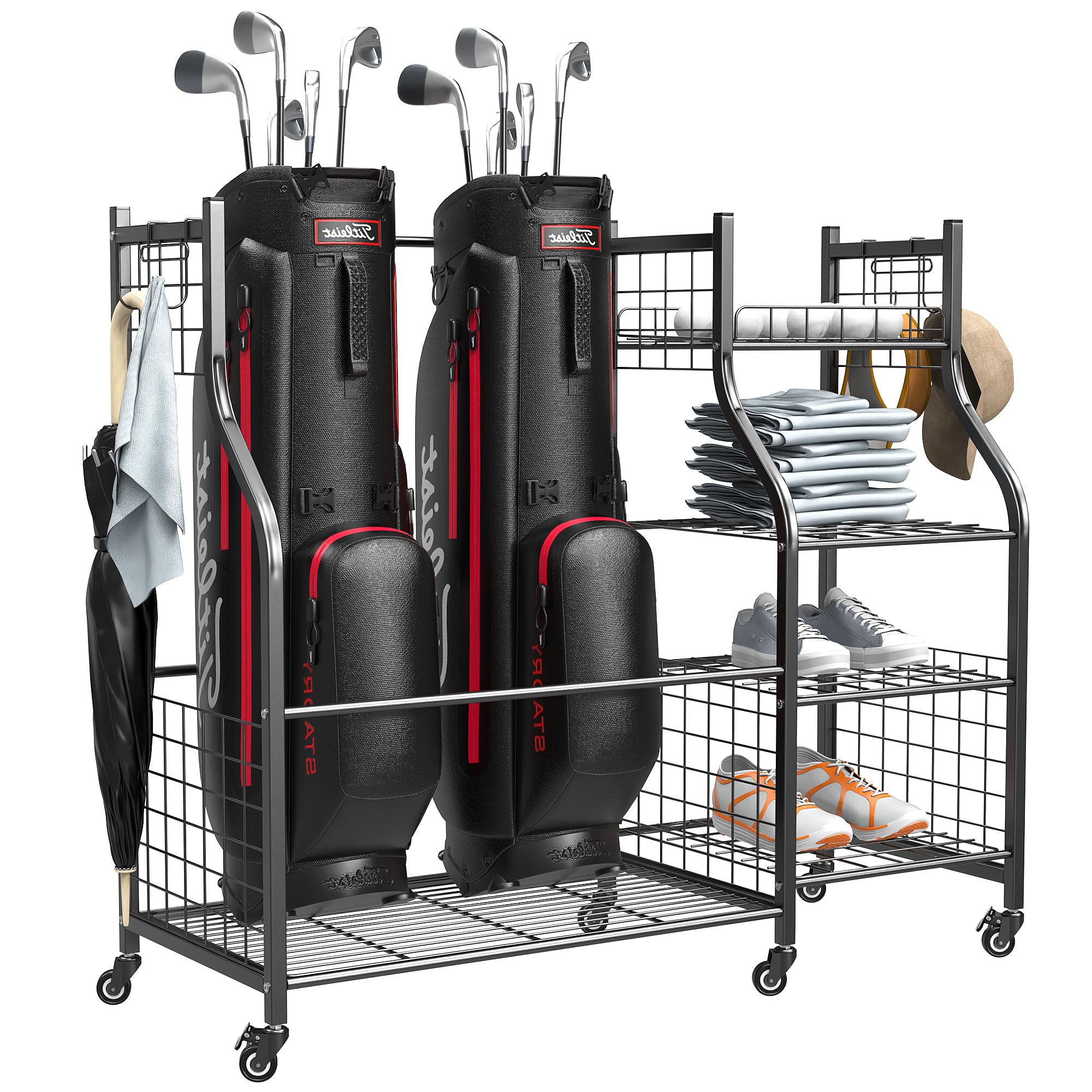 Ultrawall Golf Storage Organizer, Golf Bag Storage Stand for Garage ...