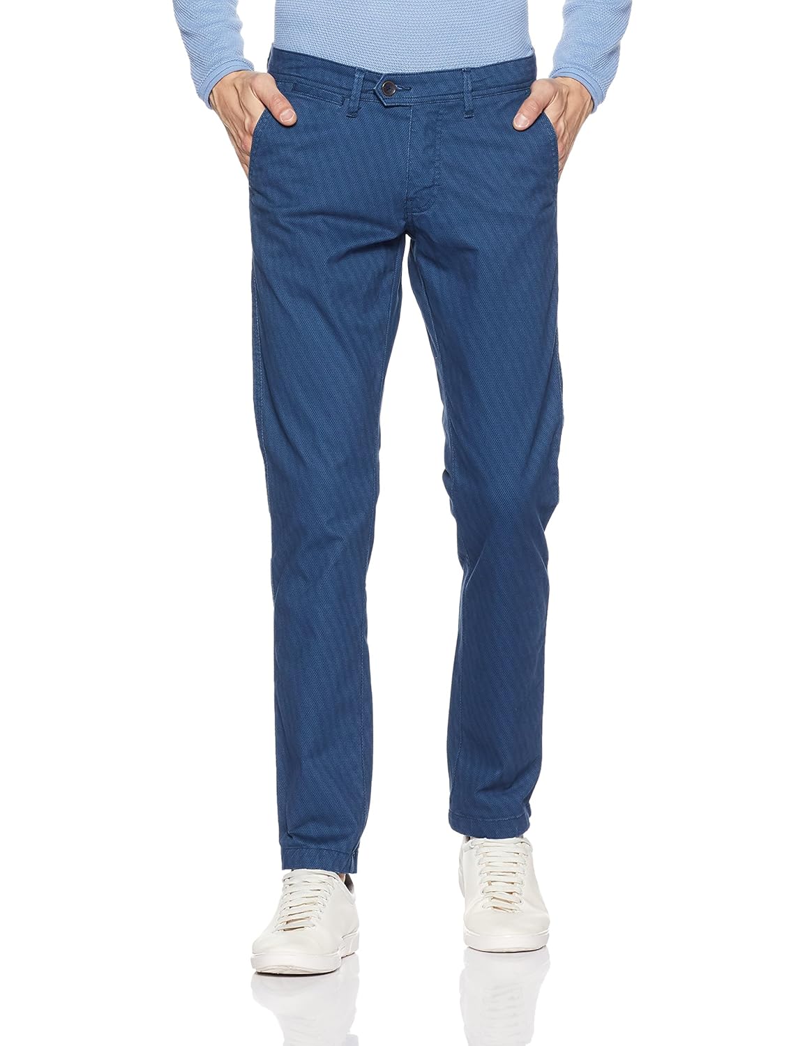 allen solly men's slim fit casual trousers