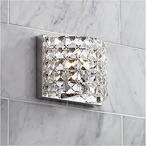 Cesenna Modern Wall Sconce Lighting Chrome Hardwired 5