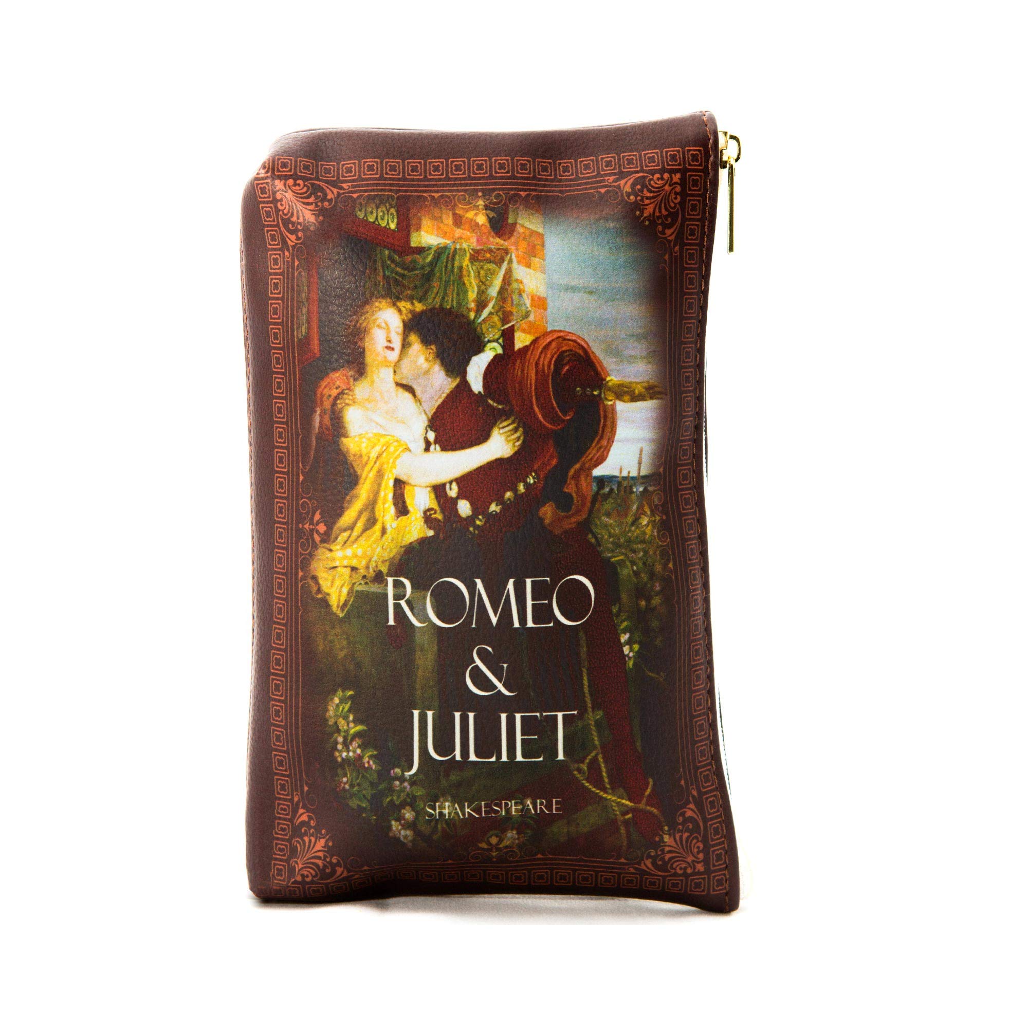 Well Read Romeo and Juliet Brown by William Shakespeare Themed Pouch Purse for Book Lovers - Ideal Literary Gifts for Book Club & Bookworms - Clutch Wallet for Women