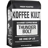 Koffee Kult Thunder Bolt Whole Bean Coffee, with French Roast Colombia Coffee Beans - 32 ounce bag