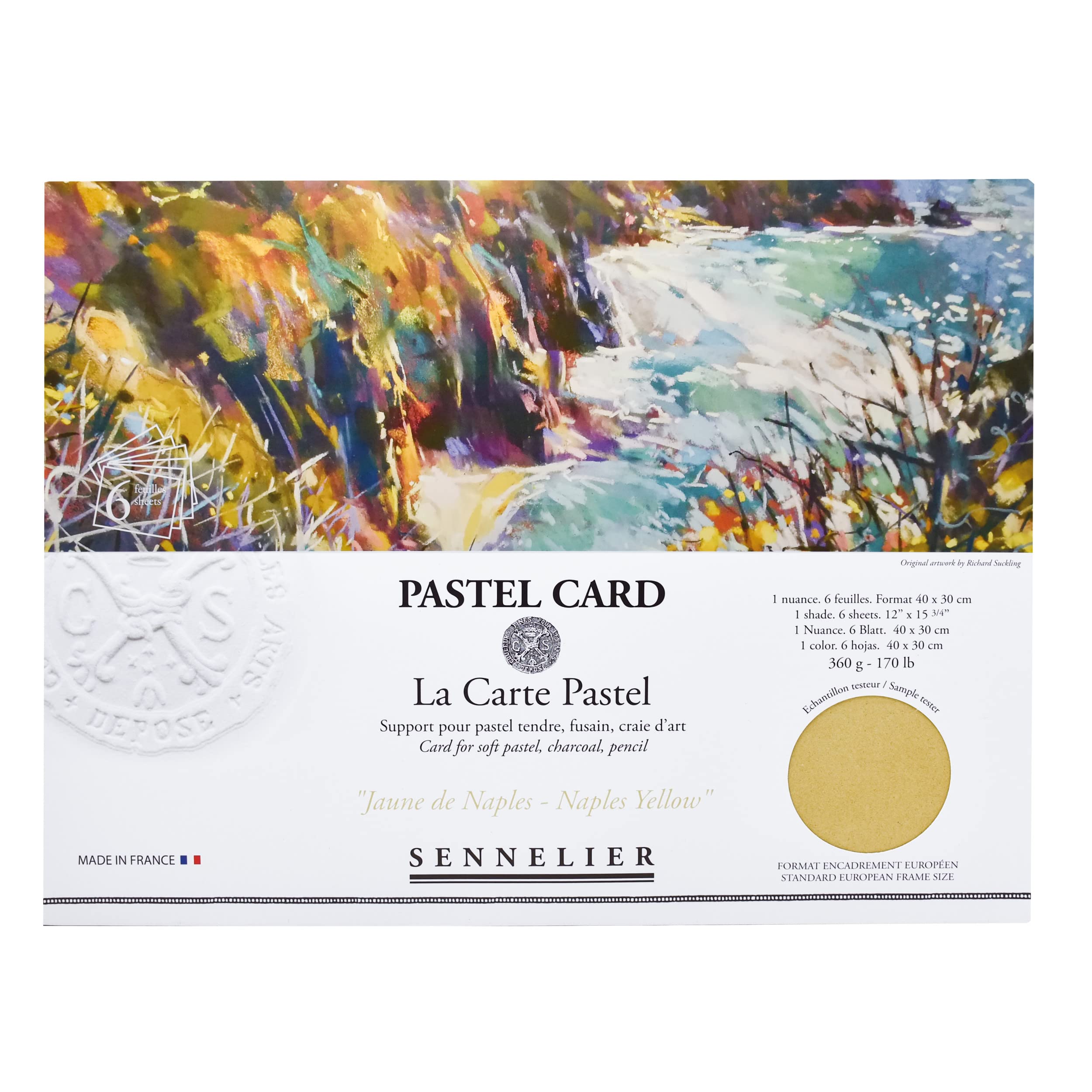 SENNELIER La Carte Pastel Card Pochette, 15.75" x 11", Monochromatic Naples Yellow