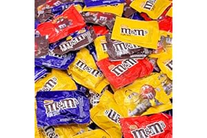 SWEETSOME M&Ms Lovers Chocolate Candy Fun Size Variety Mix Bag - Bulk Pack Assorted Individually Wrapped Small Packets - Milk Chocolate, Peanut, Caramel, and Peanut Butter - 4 Pound (Pack of 1)