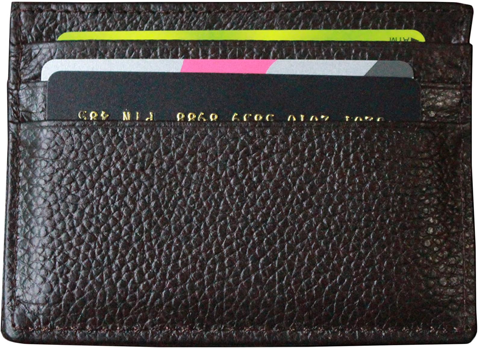 TAIDILONG RFID Slim Leather Card Case Wallet Minimalist Credit Card Holder Money Clip