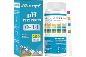 200pcs pH Test Strips (0-14 Range) – Universal Litmus Paper for Water, Pools, Kombucha, Food & Soap Making