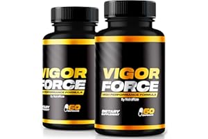 NutraRize (Pack of 2 Vigor Force for Men, High Performance Male Capsules, All Natural Dietary Supplement for Overall Health and Wellness, Official Pills 50 Review (120 Capsules)
