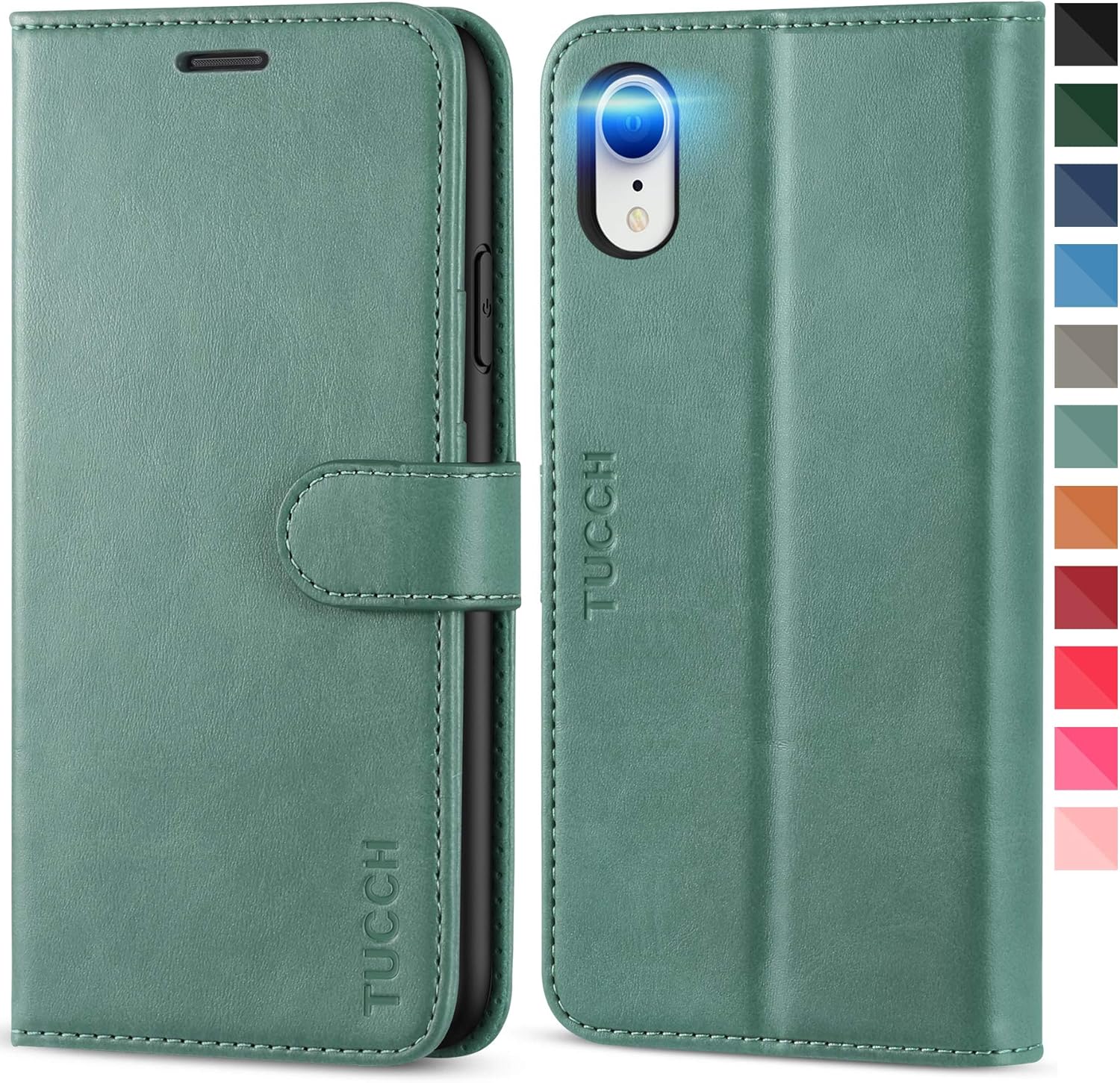TUCCH iPhone XR Wallet Case PU Leather Case with Card Slots RFID