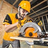Ingco 20V Cordless Circular Saw 165mm Brushless 5200RPM 55mm Depth CSLI16521 view 2