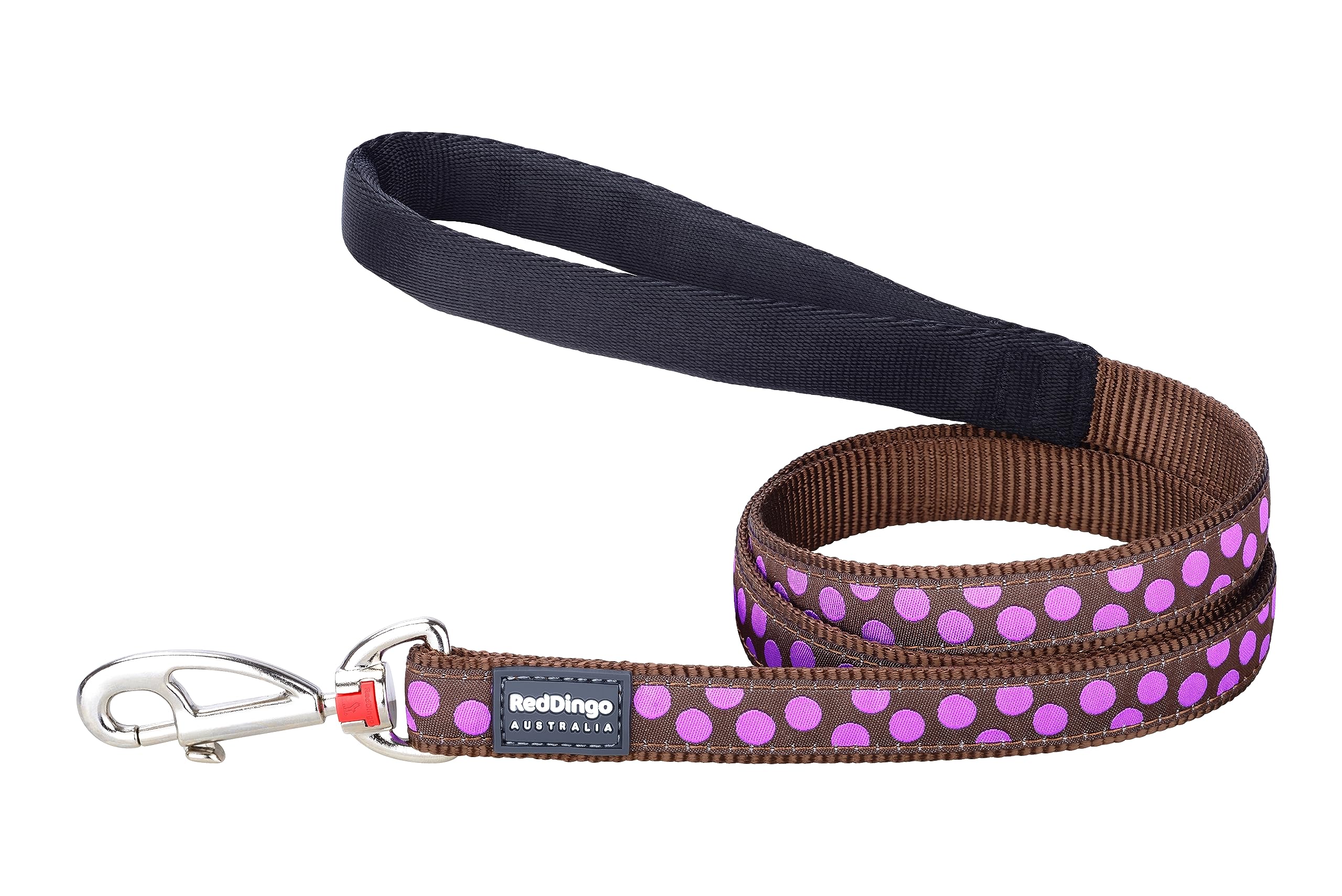 Red Dingo Purple Spots on Brown Lead Small