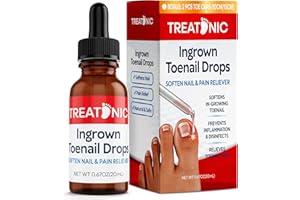 Ingrown Toenail Treatment - Ingrown Toenail Pain Reliever and Softener Kit for Easy Trimming with Silicone Gel Toe Caps