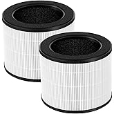 2 Pack Airmega 100 Filter Replacement Compatible with Coway Airmega 100 Air Purifier, 3-IN-1 Hepa Filter, Deodorization Filter with Activated Carbon