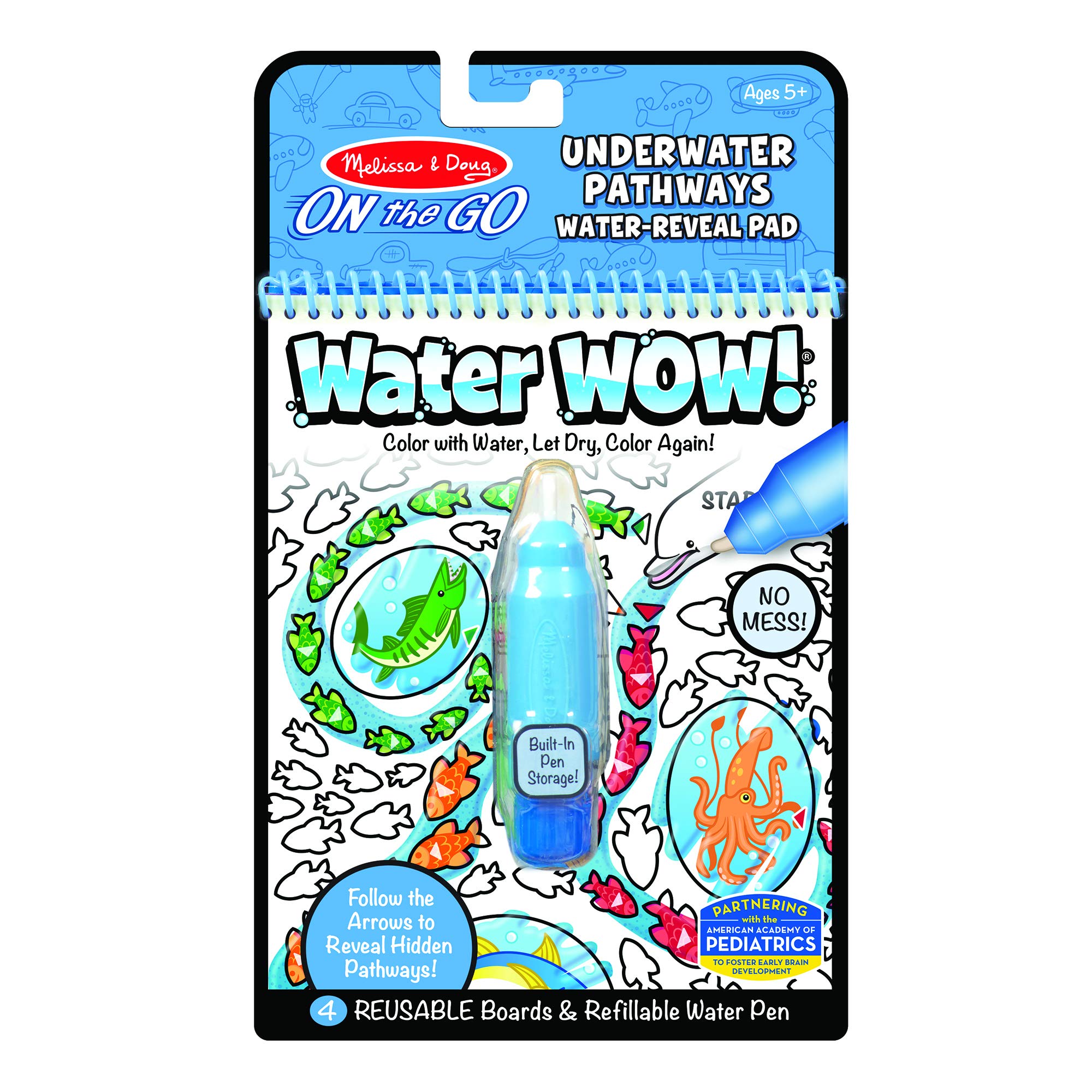 Melissa & Doug On the Go Water Wow! Underwater pathways | Activity Pad | Travel | 3+ | Gift for Boy or Girl