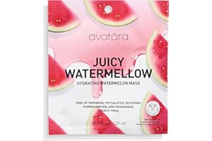 Avatara Juicy Watermellow Facial Mask, Hydrating Sheet Mask, Watermelon Extract & Hyaluronic Acid, Face Mask Skincare Beauty 