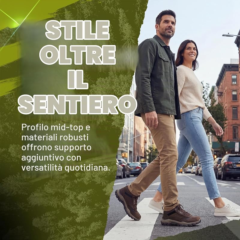 Santoro Hopkins - Scarponcini da trekking, Pelle di cacao sintetico Mesh, 46 EU